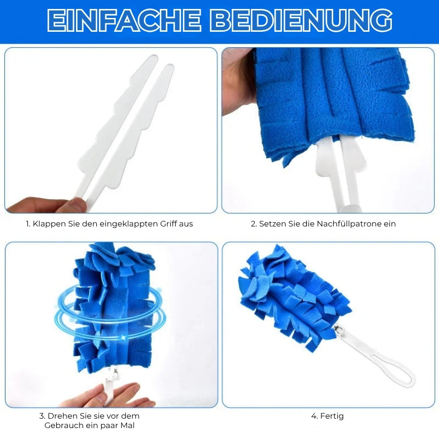 Set mit wiederverwendbaren Staubtüchern aus Fleece