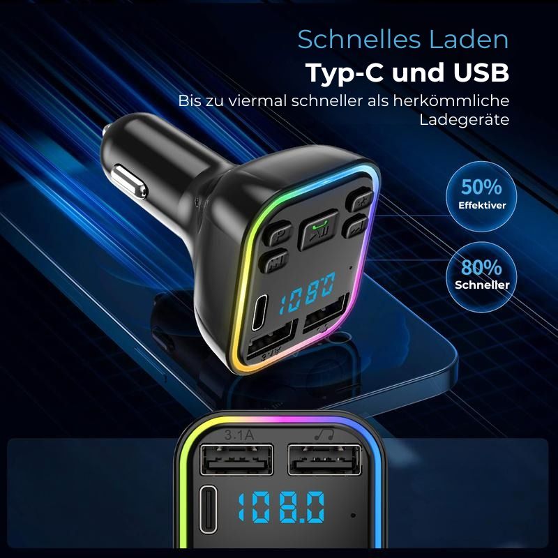 Bluetooth-FM-Autoadapter und -Ladegerät