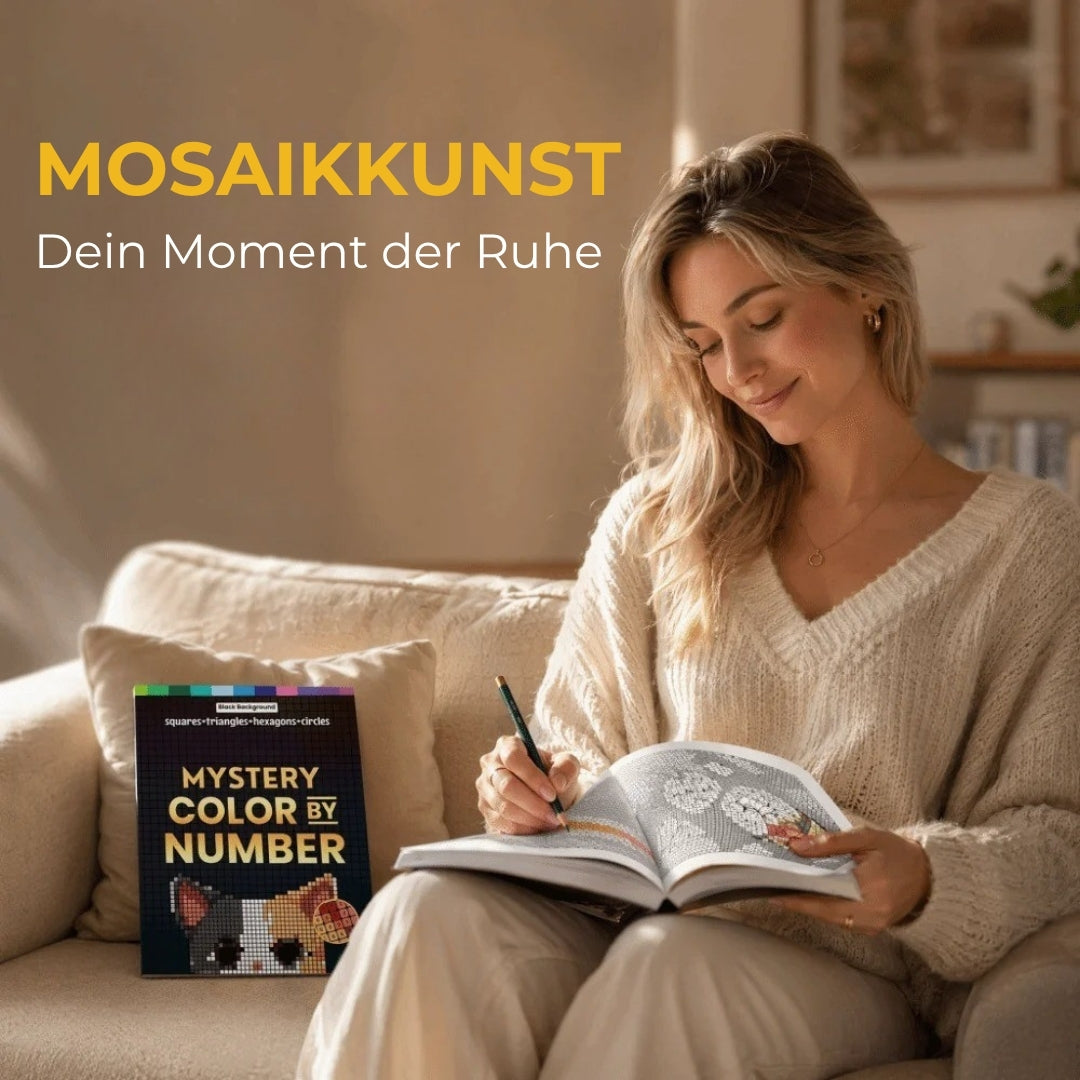 Malen nach Zahlen – Mosaik-Malbuch