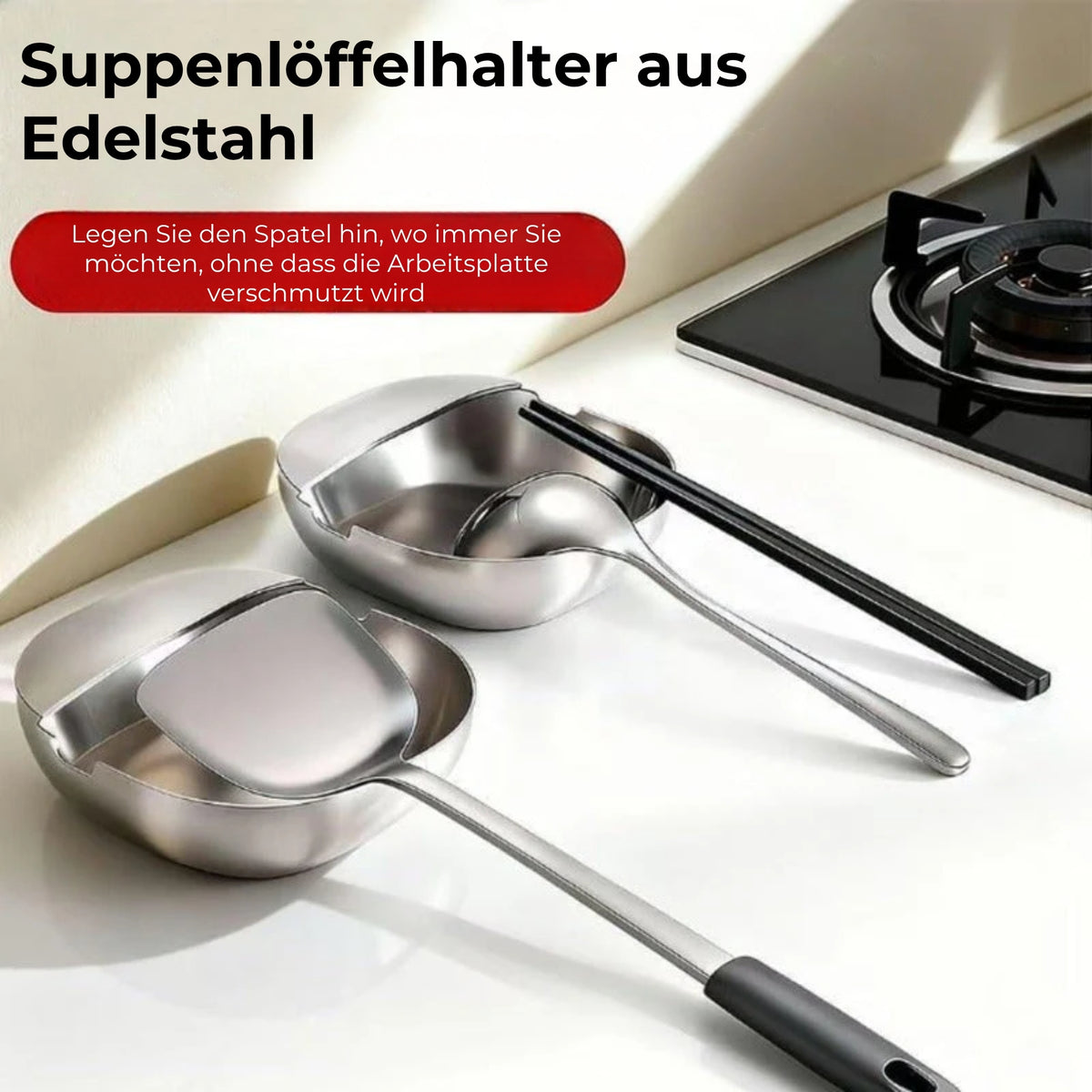 Hochwertiger Löffelhalter aus Edelstahl