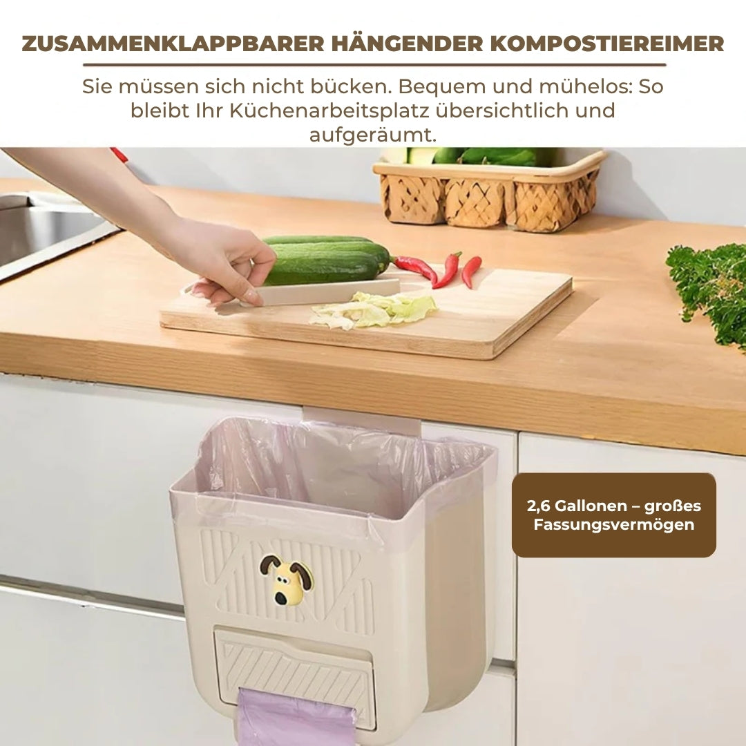 Platzsparender, zusammenklappbarer Abfallbehälter