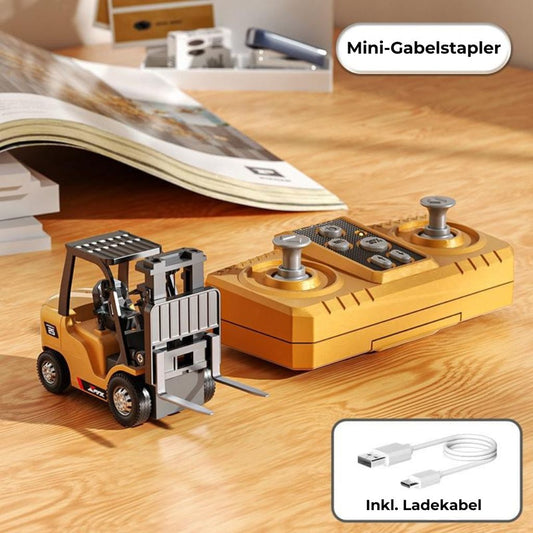 1:64 Mini-RC-Bausatz – Gabelstapler, Bagger  Kippwagen