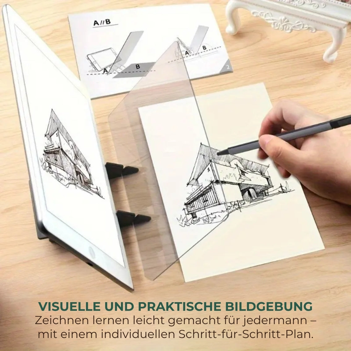 Optische Überzeichnung – Zeichenbrett