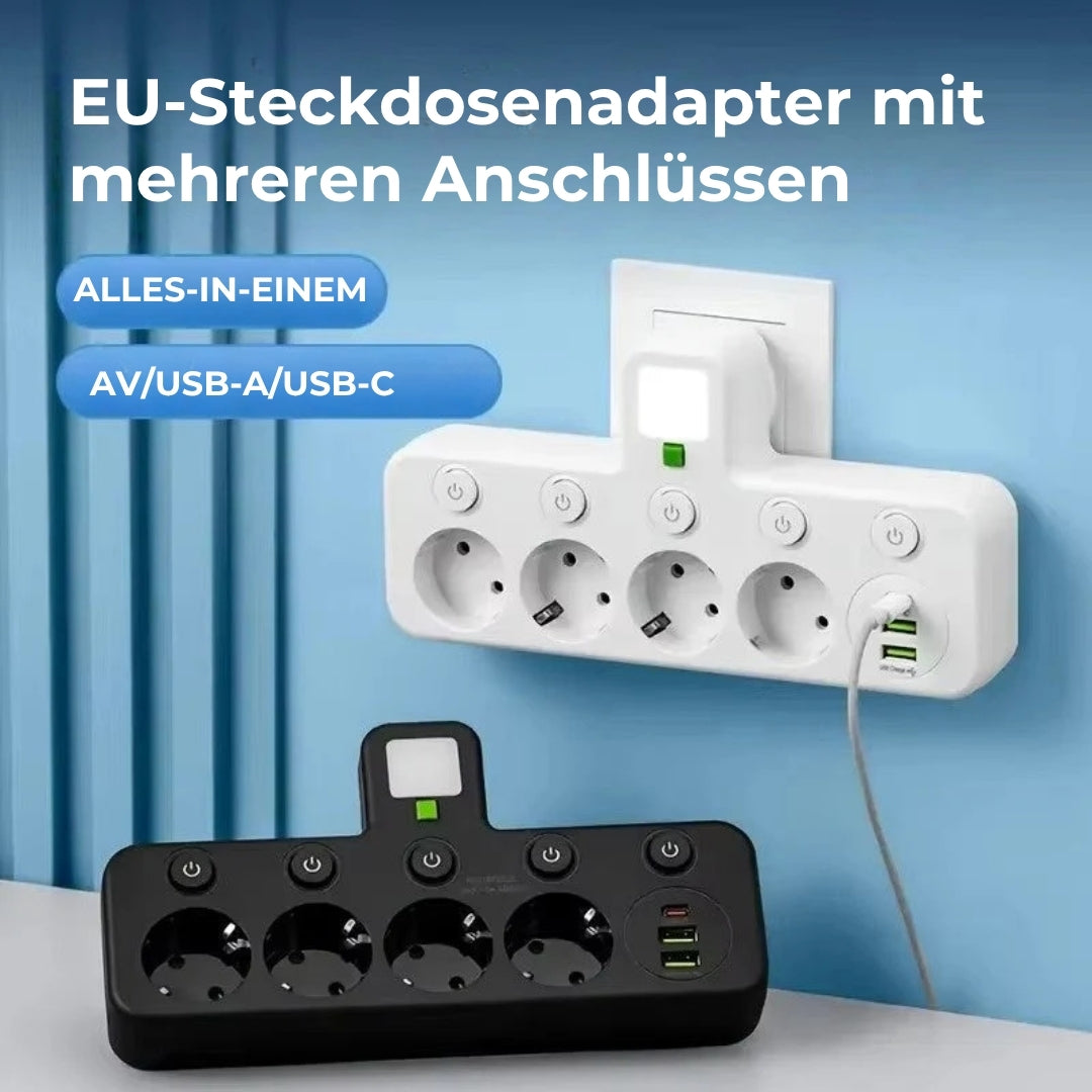Mehrfach-EU-Steckdosenadapter