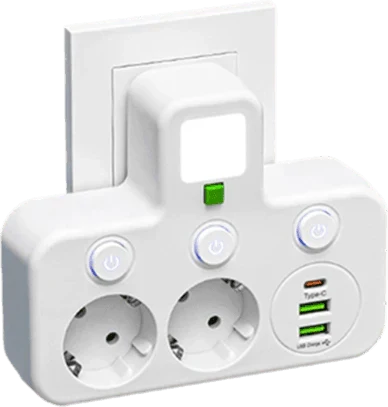 Mehrfach-EU-Steckdosenadapter