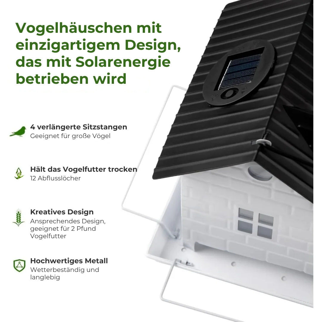 🕊️ Vogelhäuschen mit Solarenergie – Automatische Beleuchtung
