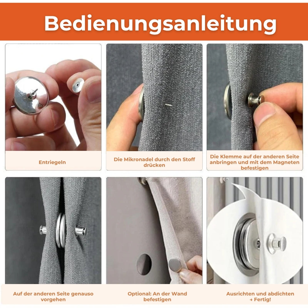 Starke Vorhangmagnete (12 Stück)