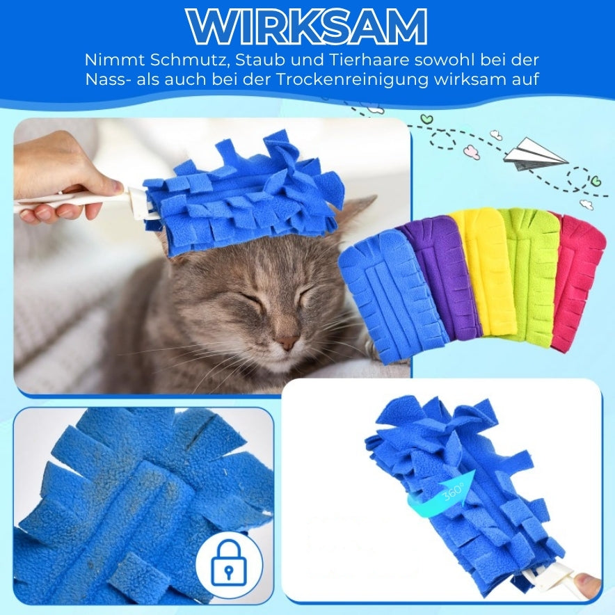 Set mit wiederverwendbaren Staubtüchern aus Fleece