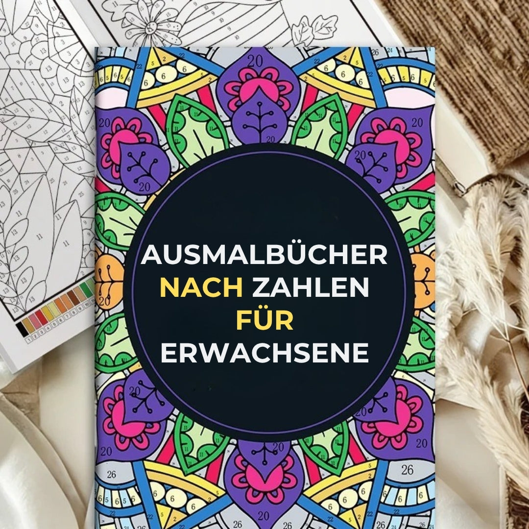 Malbuch „Malen nach Zahlen“ für Erwachsene