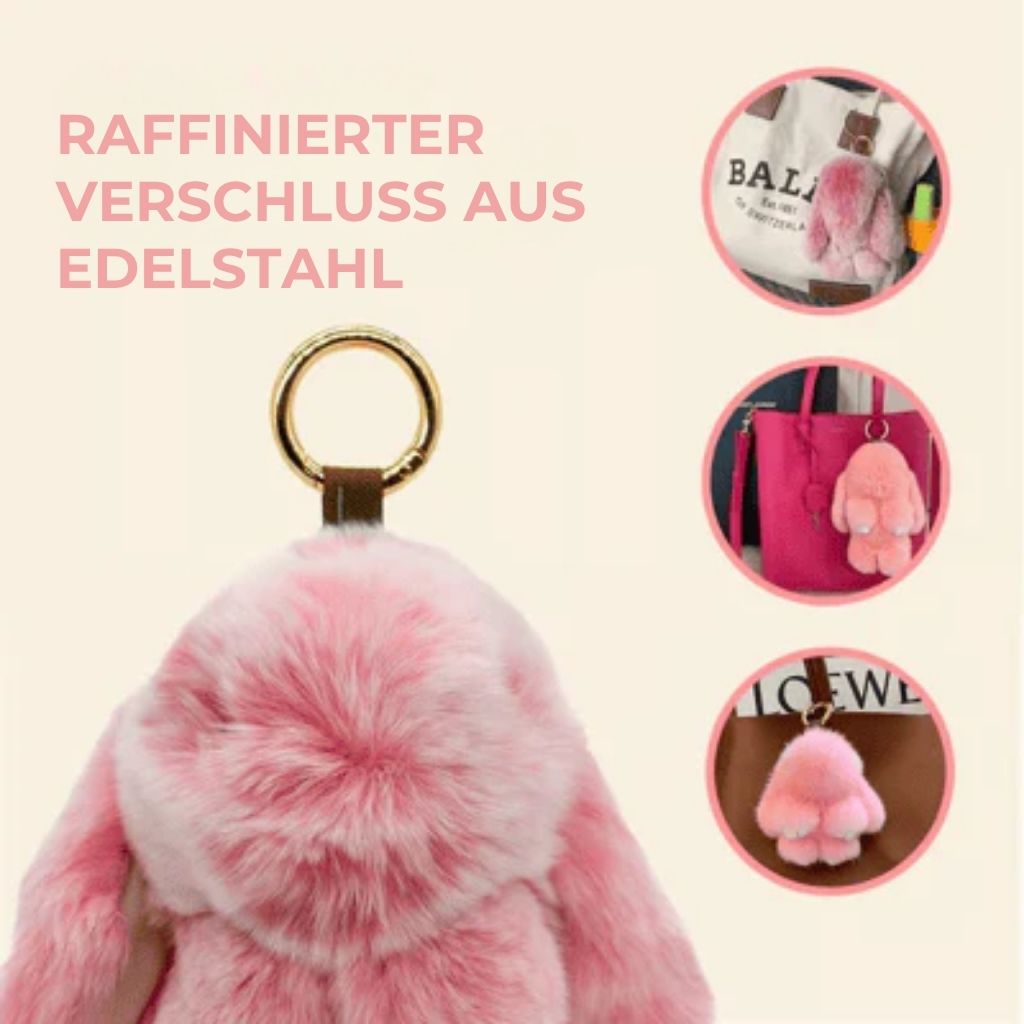 Handgefertigte, weiche Bunny-PomPom-Anhänger
