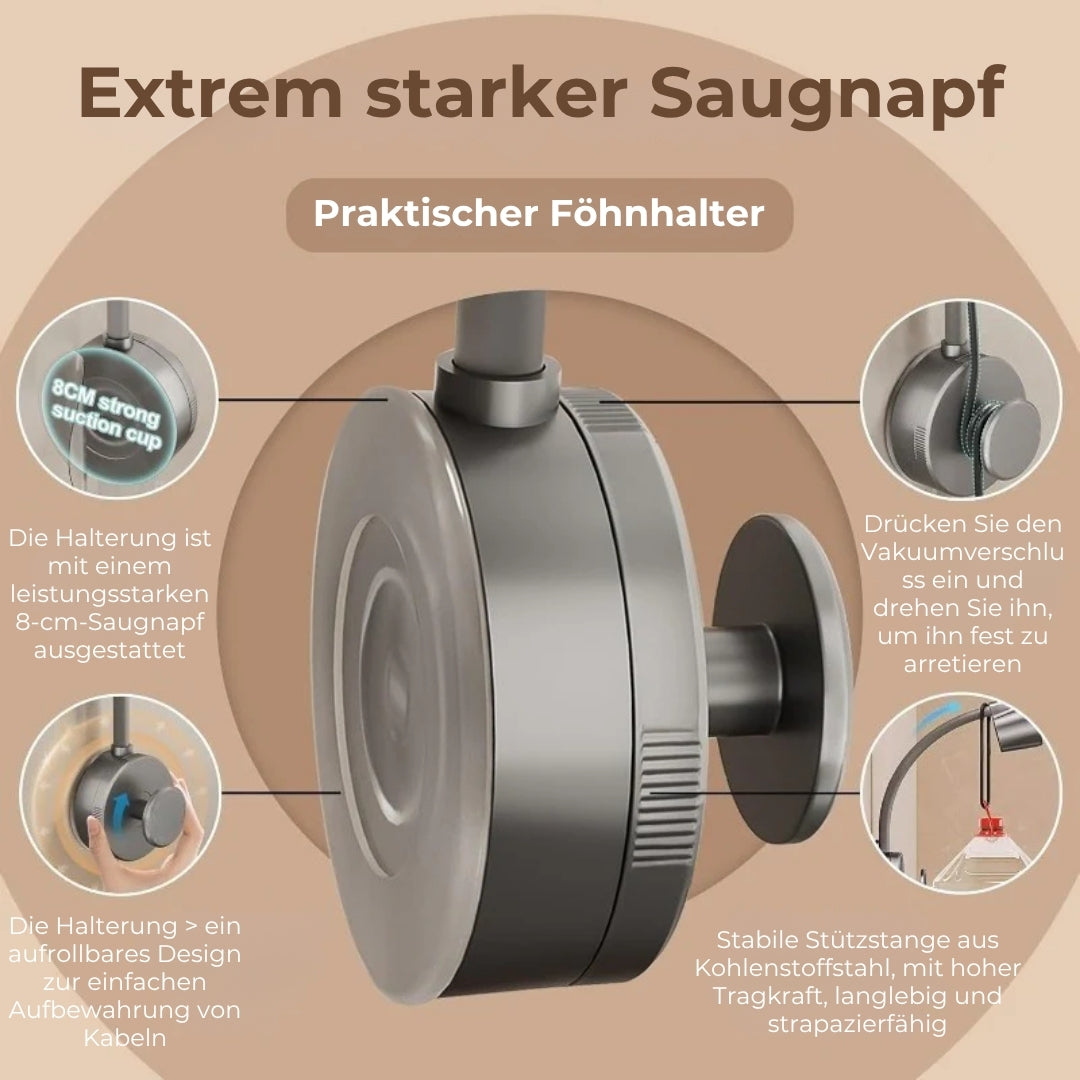 Freihandhalterung für den Haartrockner