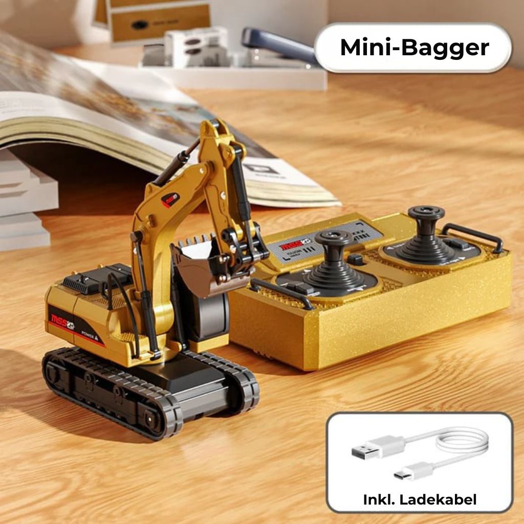 1:64 Mini-RC-Bausatz – Gabelstapler, Bagger  Kippwagen