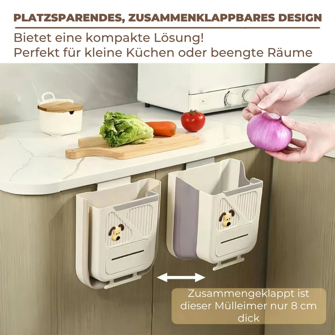 Platzsparender, zusammenklappbarer Abfallbehälter