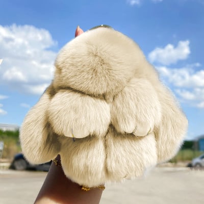 Handgefertigte, weiche Bunny-PomPom-Anhänger