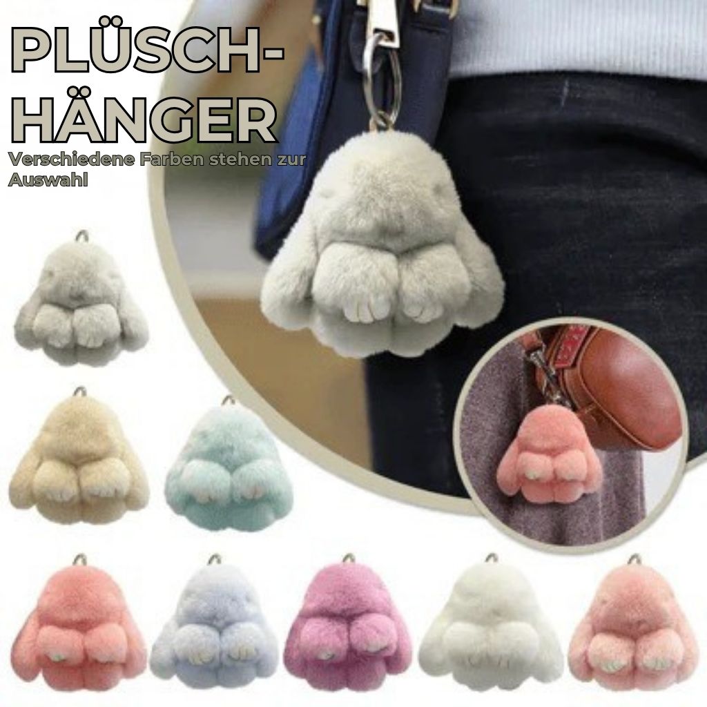 Handgefertigte, weiche Bunny-PomPom-Anhänger