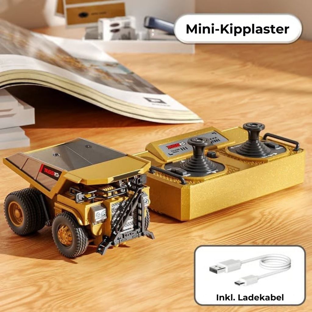 1:64 Mini-RC-Bausatz – Gabelstapler, Bagger  Kippwagen