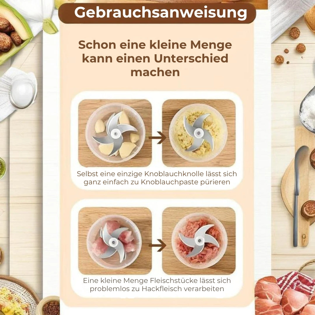 Tragbarer Mini-Zerkleinerer für Lebensmittel