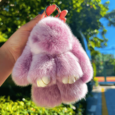 Handgefertigte, weiche Bunny-PomPom-Anhänger