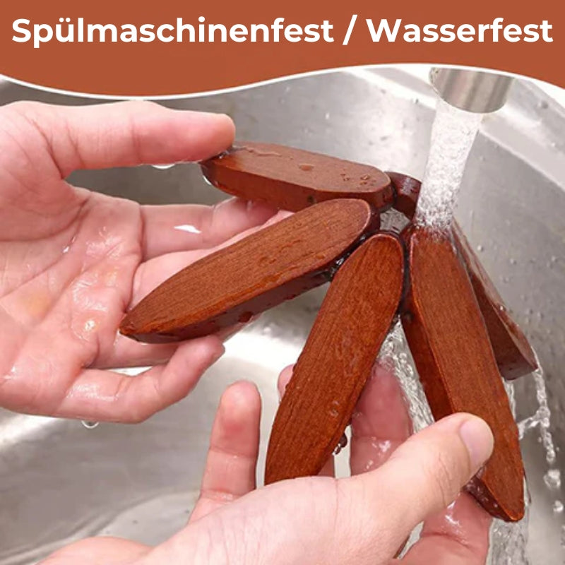 Handgefertigte, hochwertige, hitzebeständige Untersetzer aus Holz