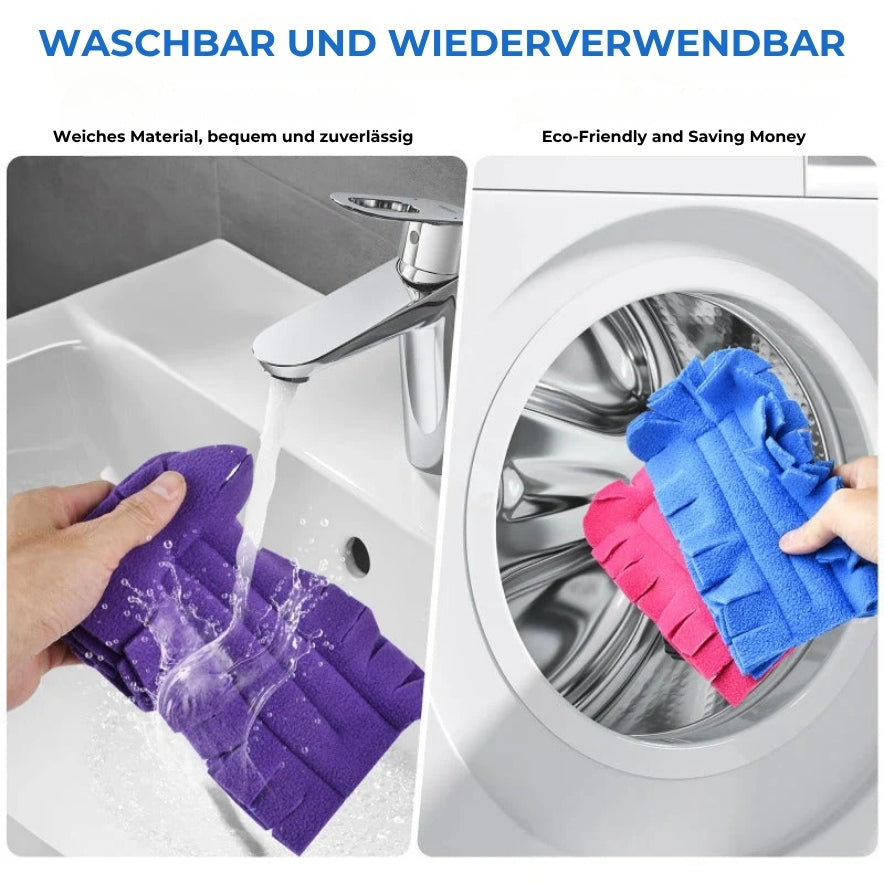 Set mit wiederverwendbaren Staubtüchern aus Fleece