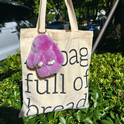 Handgefertigte, weiche Bunny-PomPom-Anhänger