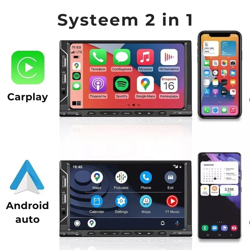Drahtloser 2-in-1-Adapter für CarPlay und Android Auto mit USB-Stecker