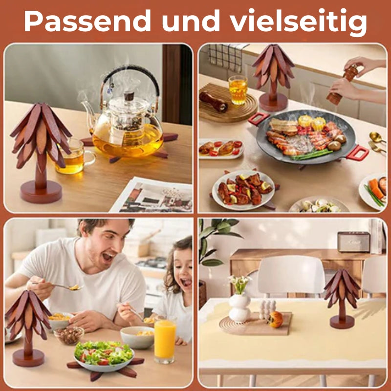 Handgefertigte, hochwertige, hitzebeständige Untersetzer aus Holz