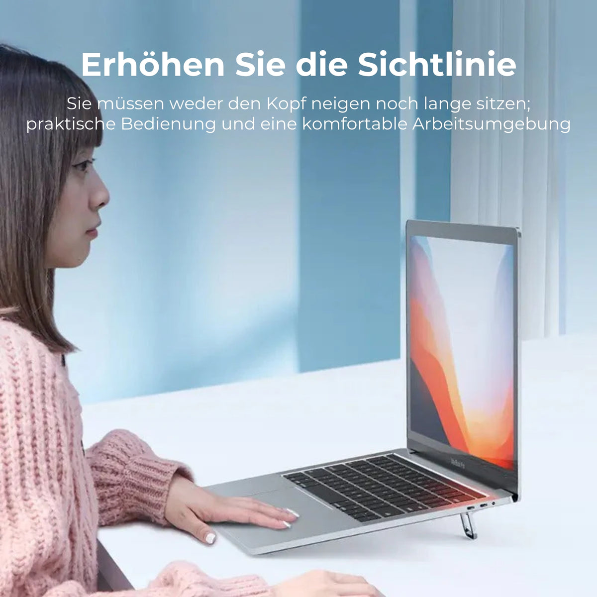 Unsichtbarer Laptopständer aus Aluminium (2 Stück)