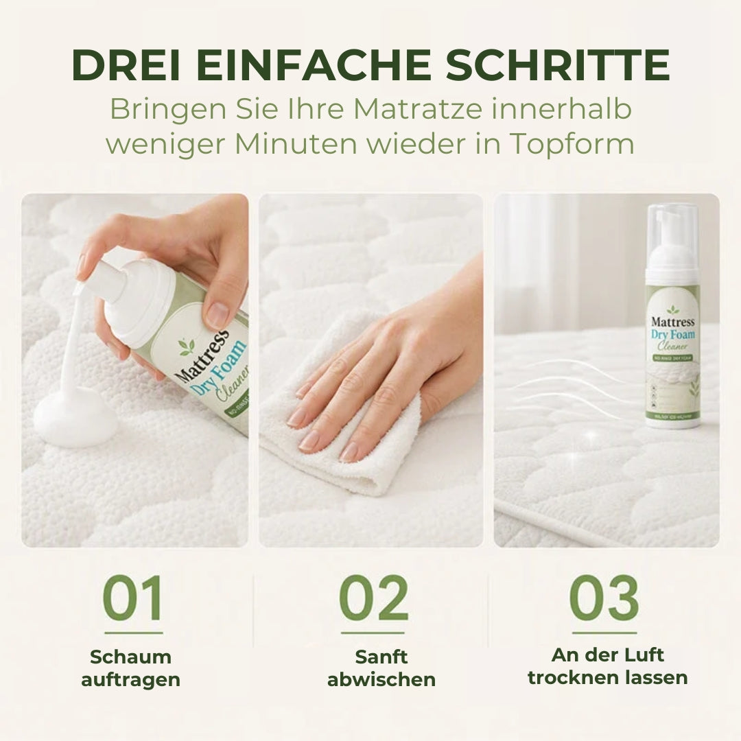 Trockenschaumreiniger für Matratzen – Wasserfreier Fleckenentferner