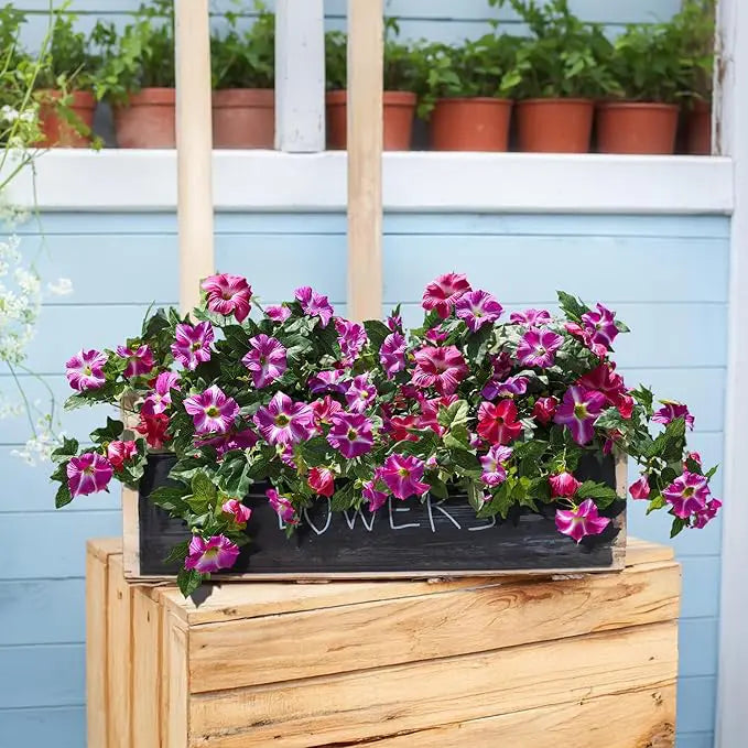 Künstliche Petunien (Blumenstrauß) – Für drinnen und draußen
