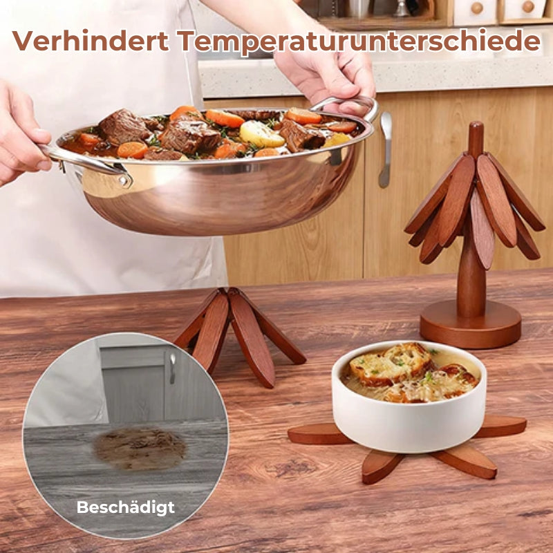 Handgefertigte, hochwertige, hitzebeständige Untersetzer aus Holz