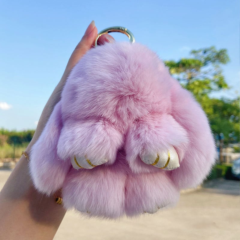 Handgefertigte, weiche Bunny-PomPom-Anhänger