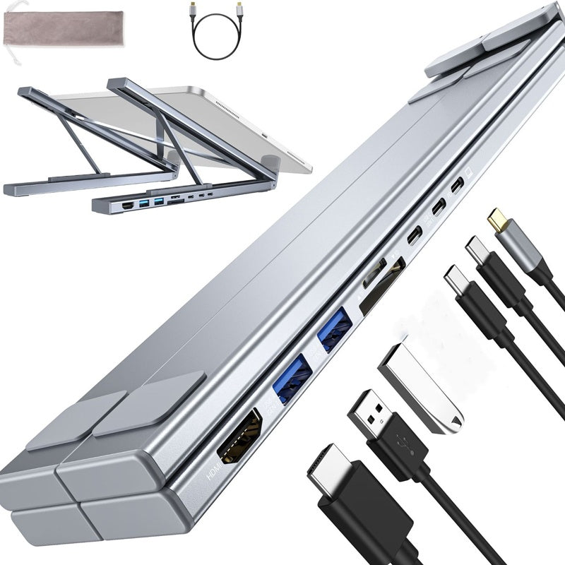 8-in-1-Laptop-Dockingstation – verstellbarer Ständer, 4K-HDMI und schnelle Datenübertragung