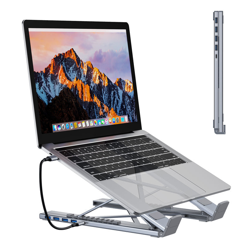 8-in-1-Laptop-Dockingstation – verstellbarer Ständer, 4K-HDMI und schnelle Datenübertragung