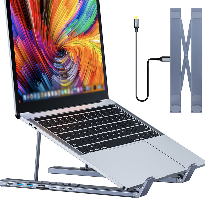 8-in-1-Laptop-Dockingstation – verstellbarer Ständer, 4K-HDMI und schnelle Datenübertragung